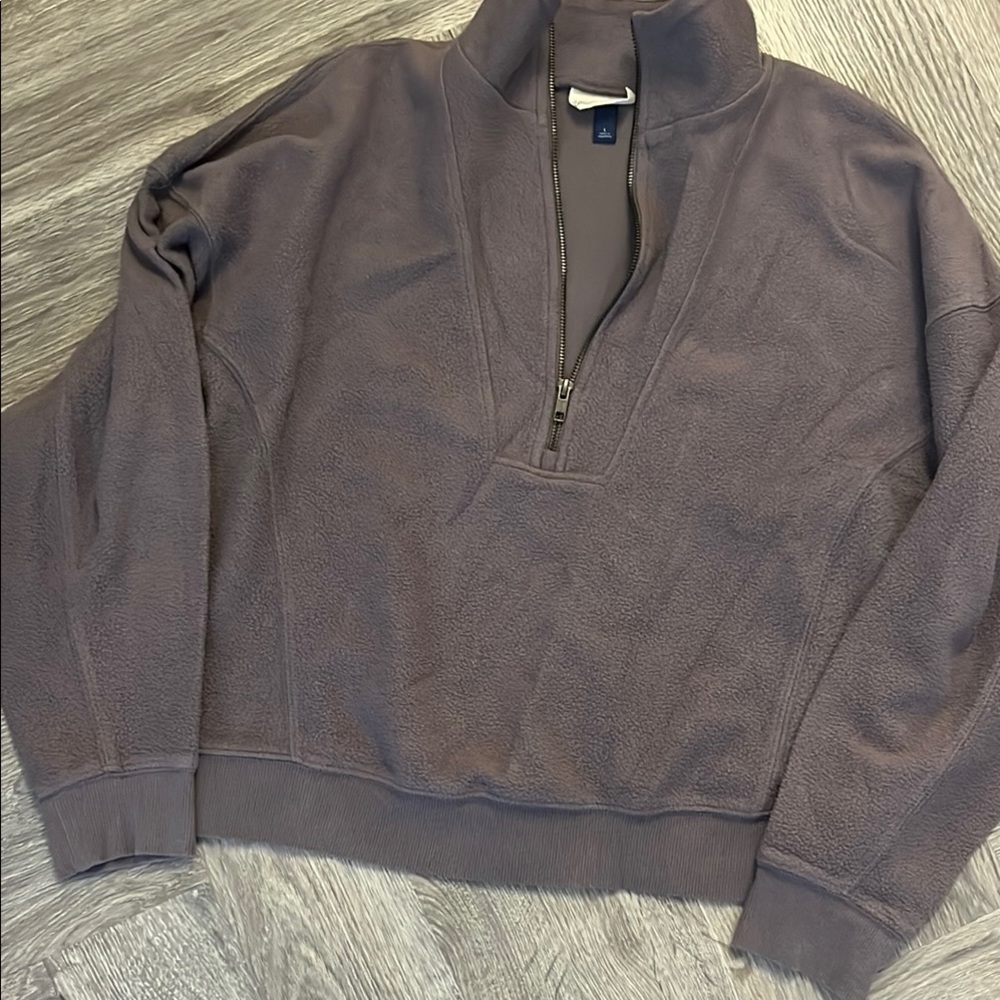 Women’s Gray Half-Zip Sweater